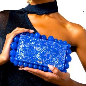 Cult Gaia EOS Clutch in Persian Blue BRAND NWT
